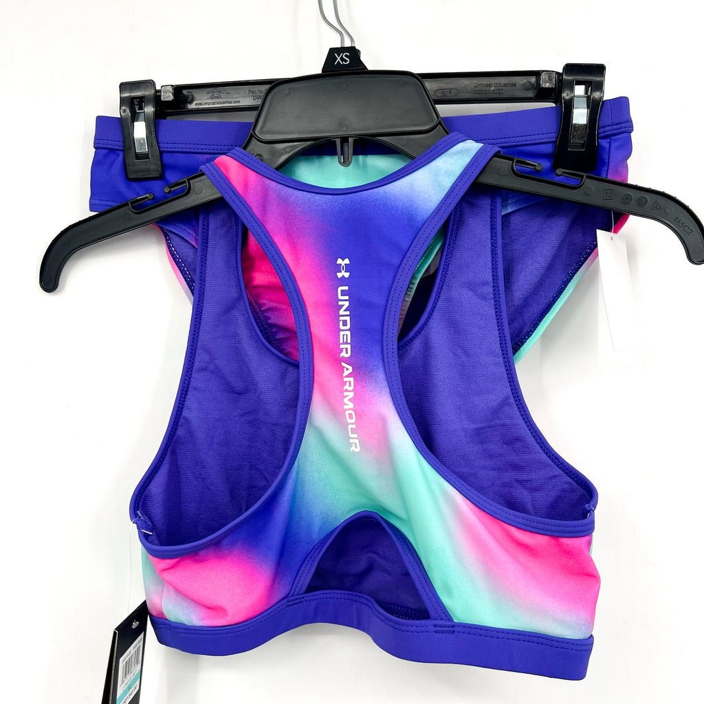 UNDER ARMOUR Girl's Polka Party Blur Racer BIKINI Size 16 Purple Pink NWT