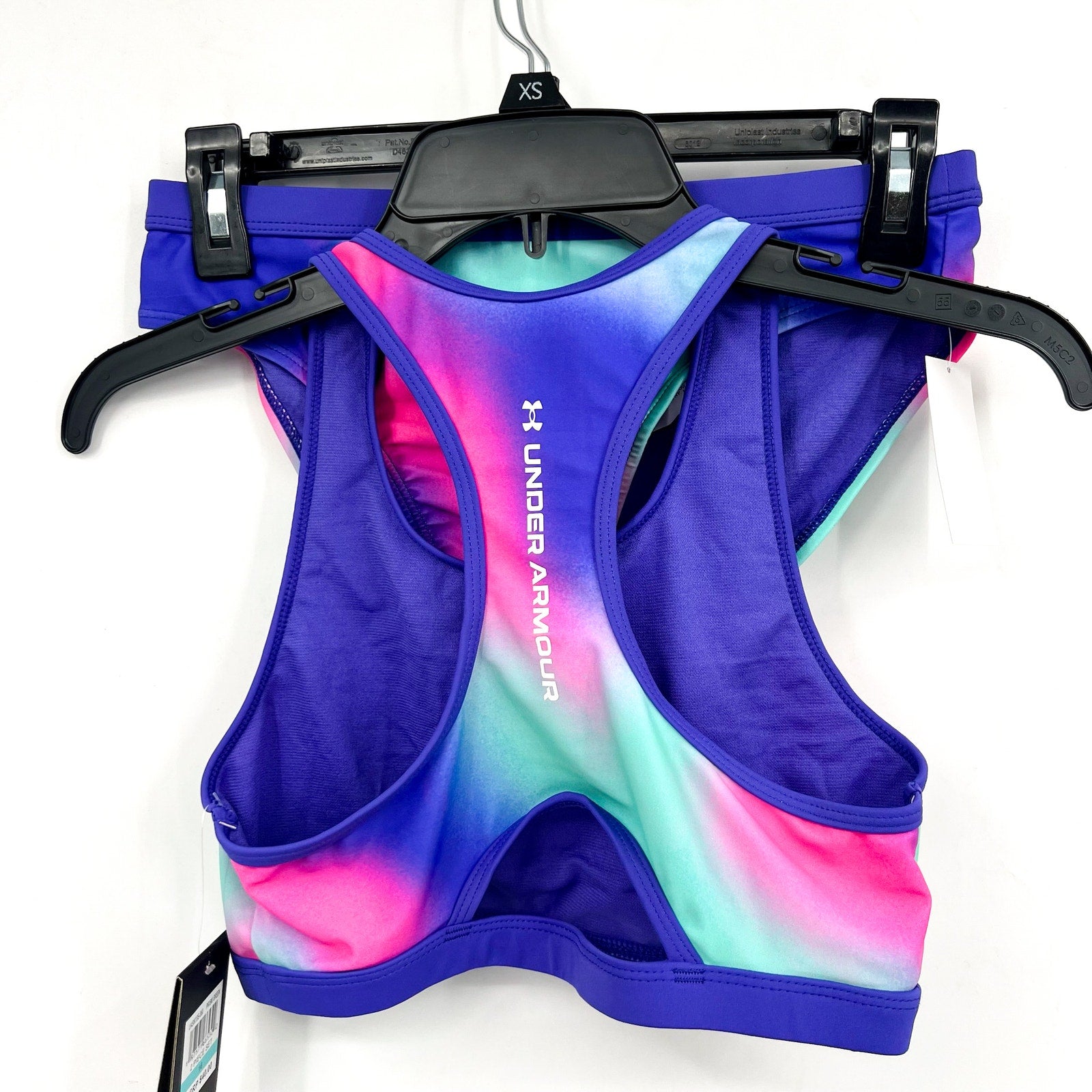 UNDER ARMOUR Girl's Polka Party Blur Racer BIKINI Size 16 Purple Pink NWT