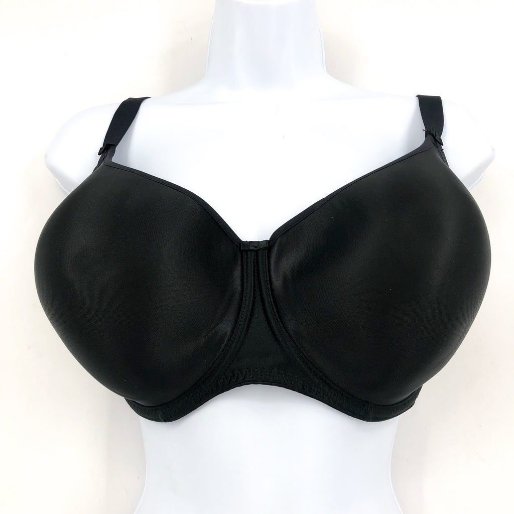 FANTASIE Women's Smoothing Molded T-Shirt Bra Size 32K Black Underwire NWOT