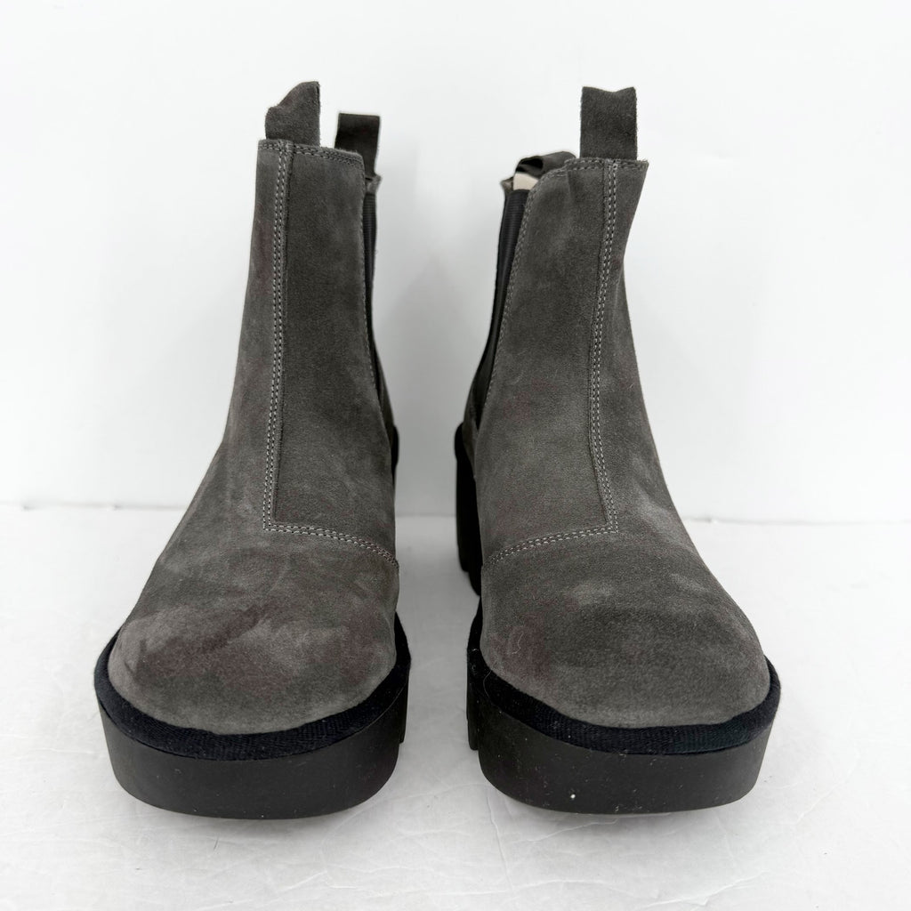 Fly London Womens TRIG514FLY Ankle Chelsea Bootie EU 38 US 8 Grey Suede NIB
