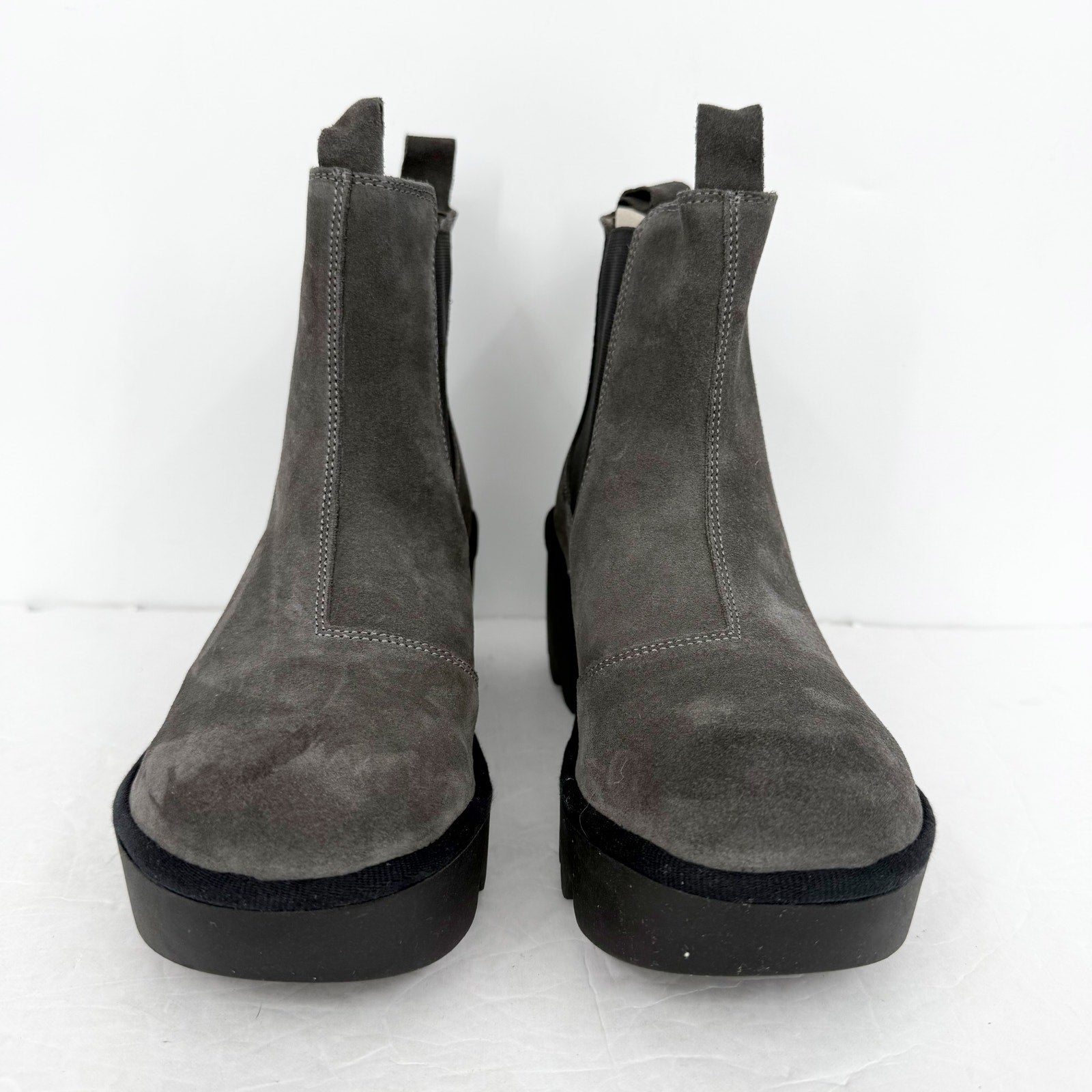 Fly London Womens TRIG514FLY Ankle Chelsea Bootie EU 38 US 8 Grey Suede NIB