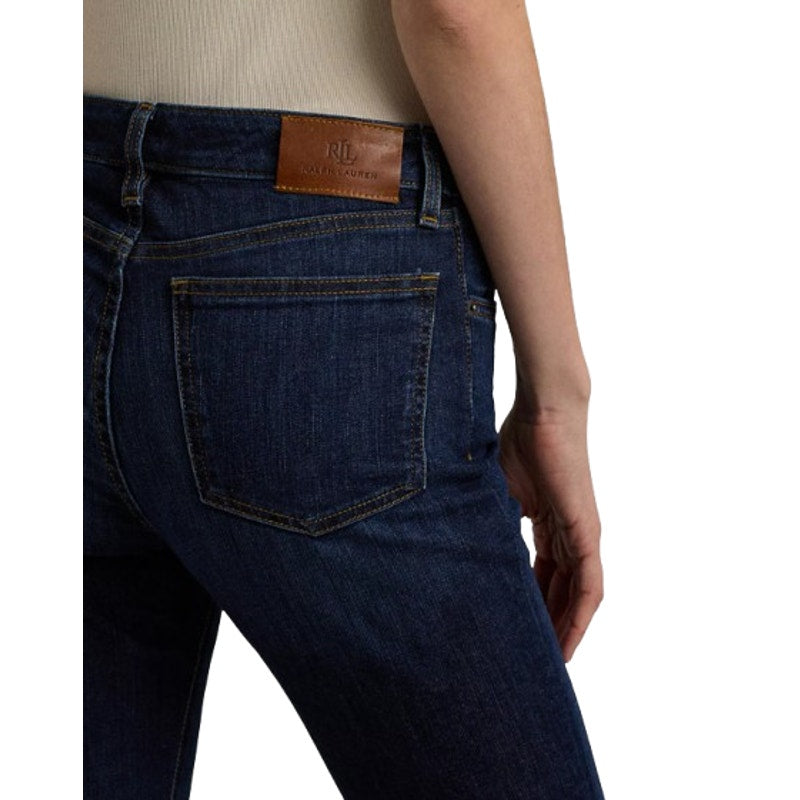 LAUREN RALPH LAUREN Womens Mid Rise Straight Leg Jeans Size 30 US 10 Blue NWT