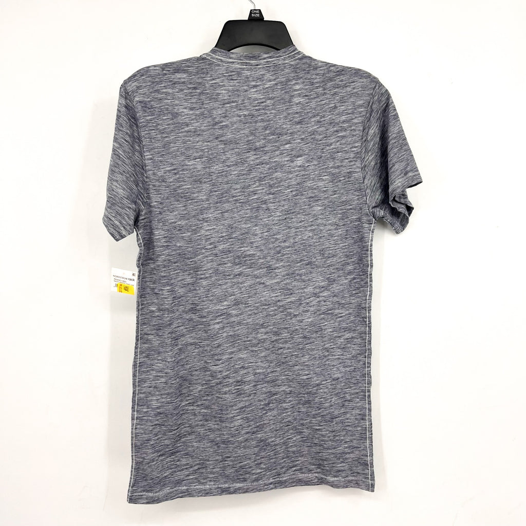 ABOUND Men's Jersey Slub Henley Tee XL Navy Blue White Short Sleeve Cotton NWT