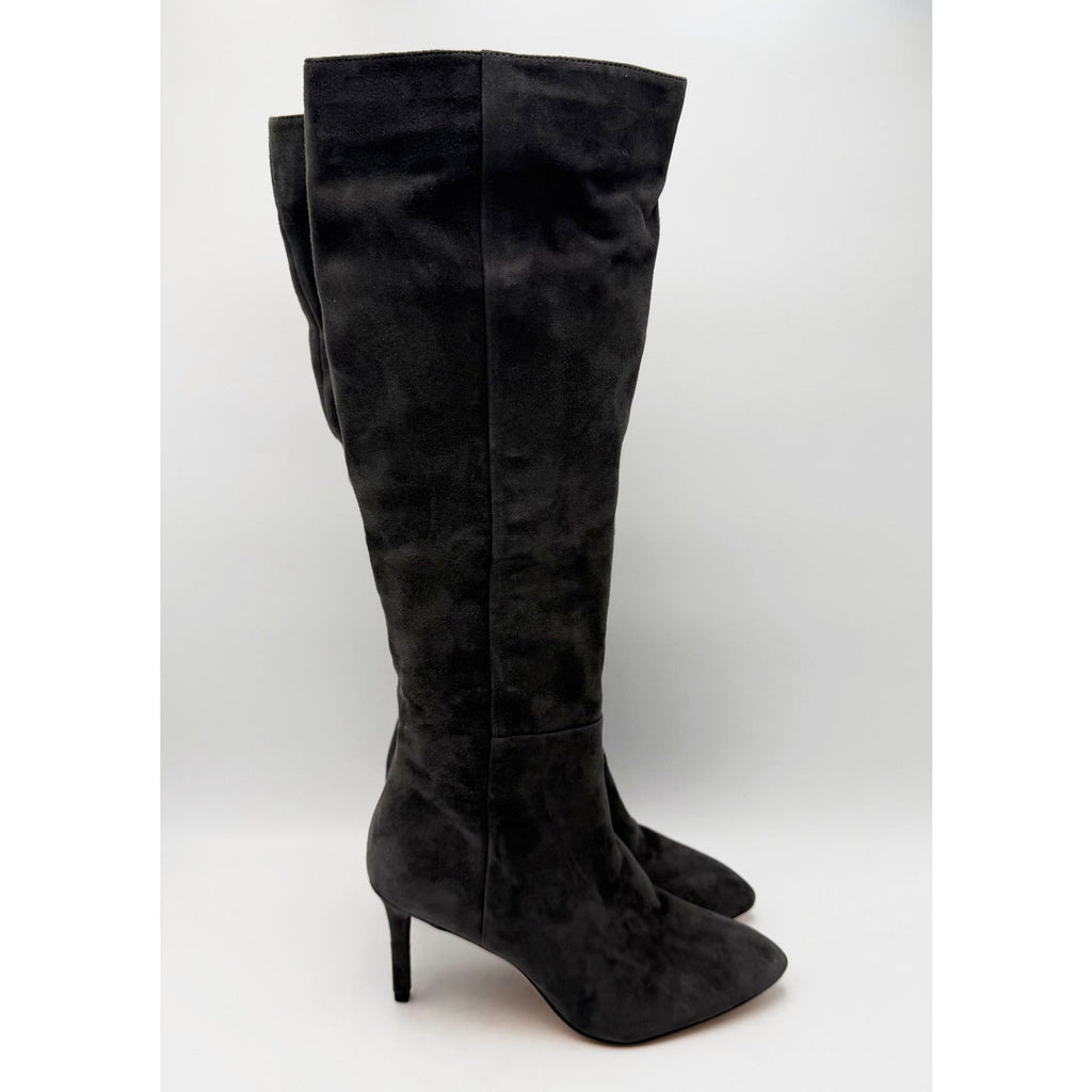Via Spiga Womens Cassie Knee High Boots Size 5.5 EU 35.5 Gray Suede NWOB