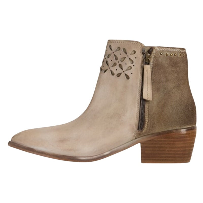 ROAN by BED STU Womens Liz Ankle Booties Size 10 M Bone Grey Leather NIB