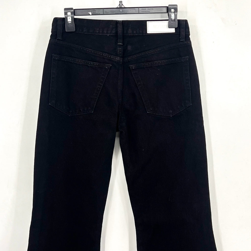 RE/DONE Womens Originals 70's Low Rise Bell Bottom Jeans Size 26 US 2 Black NWOT