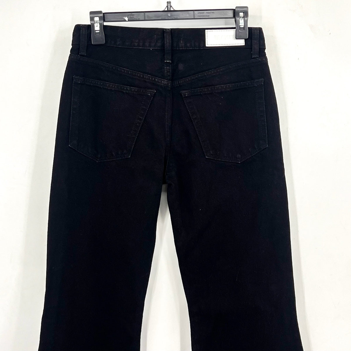RE/DONE Womens Originals 70's Low Rise Bell Bottom Jeans Size 26 US 2 Black NWOT