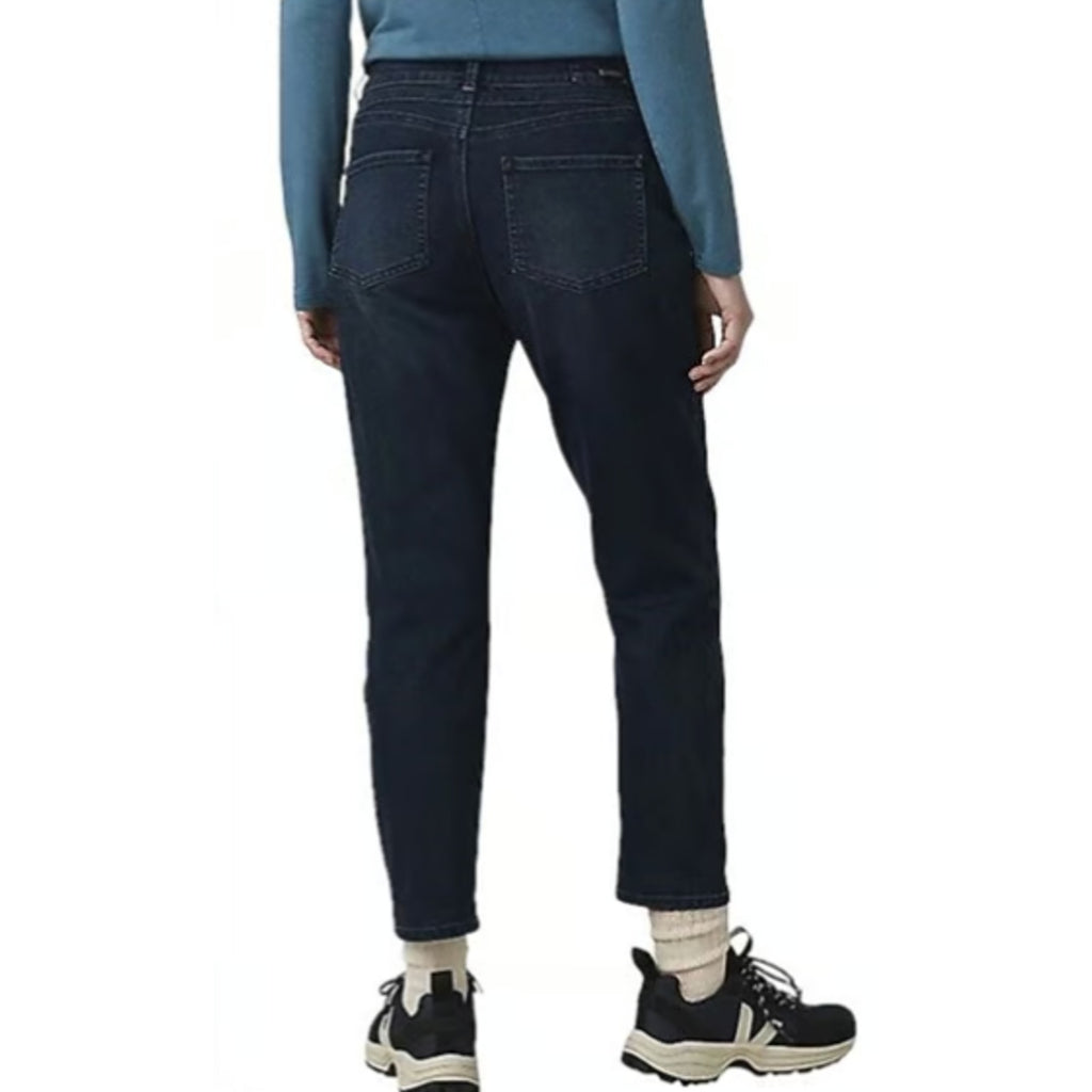 PRANA Women's Buxton Jeans Size 8 29x27 Deep Blue Stretch Mid-Rise Boyfriend NWT
