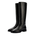 Larroudé Womens Anne Knee High Boots US 7.5 EU 38.5 Black Napa Leather NIB