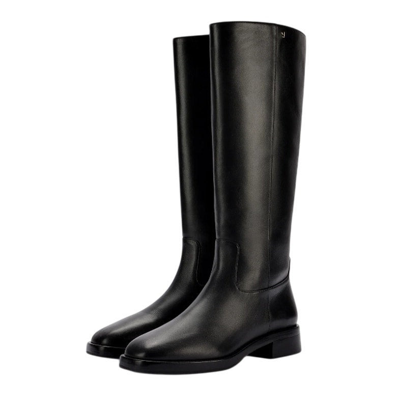 Larroudé Womens Anne Knee High Boots US 7.5 EU 38.5 Black Napa Leather NIB