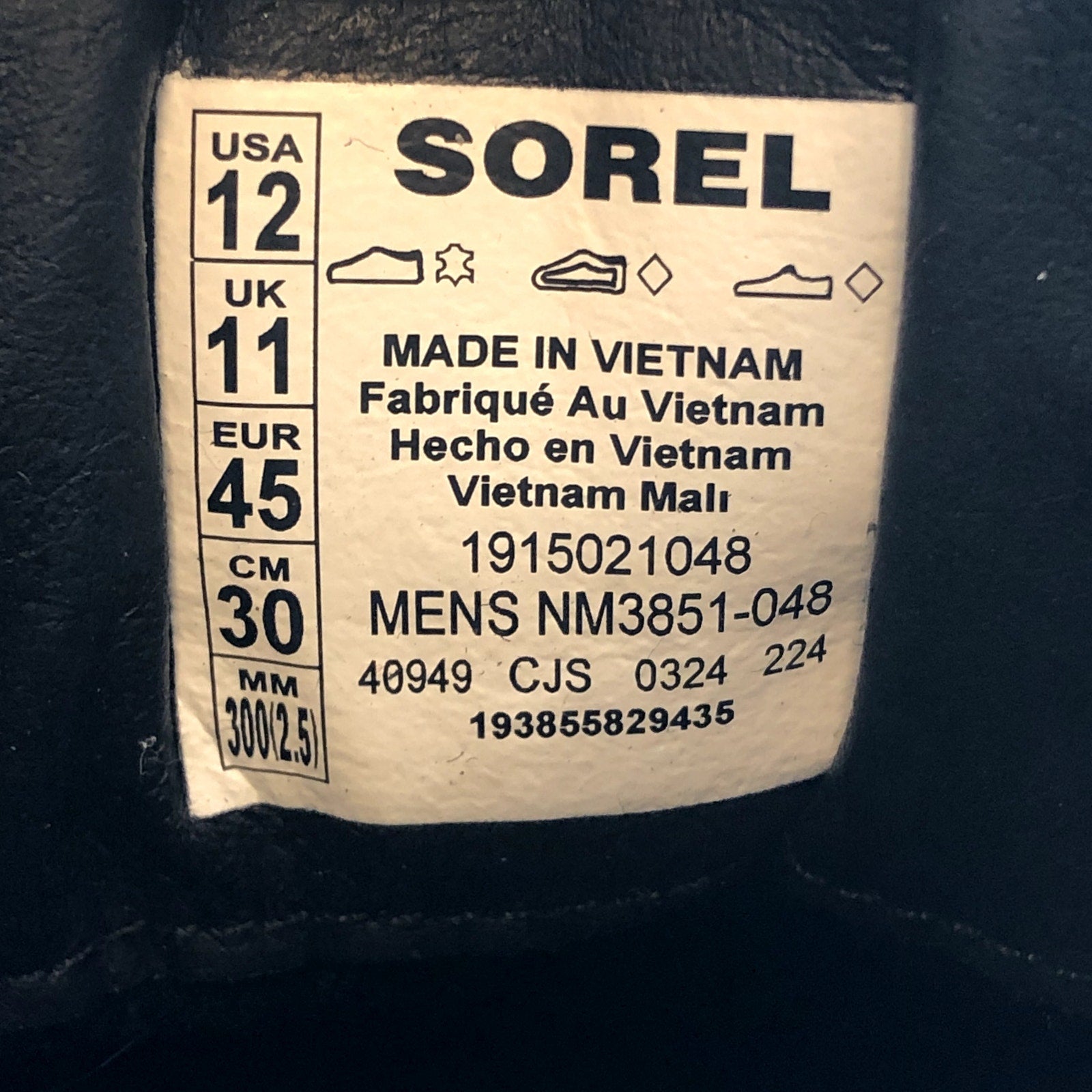 SOREL Mens Madson II Moc Toe Boots 12 Grey Coal Waterproof Leather Lace Up NIB