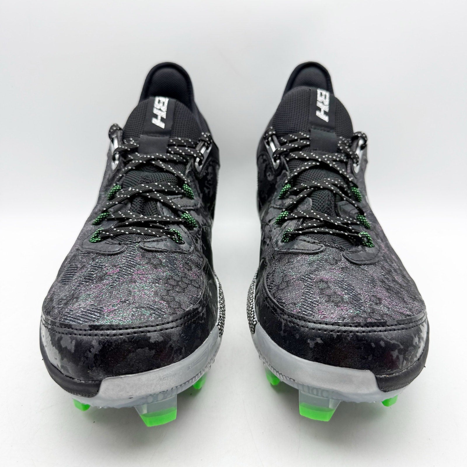 Under Armour Mens Harper 8 Elite Baseball Cleats Size 11 EU 45 Black Green NWOB