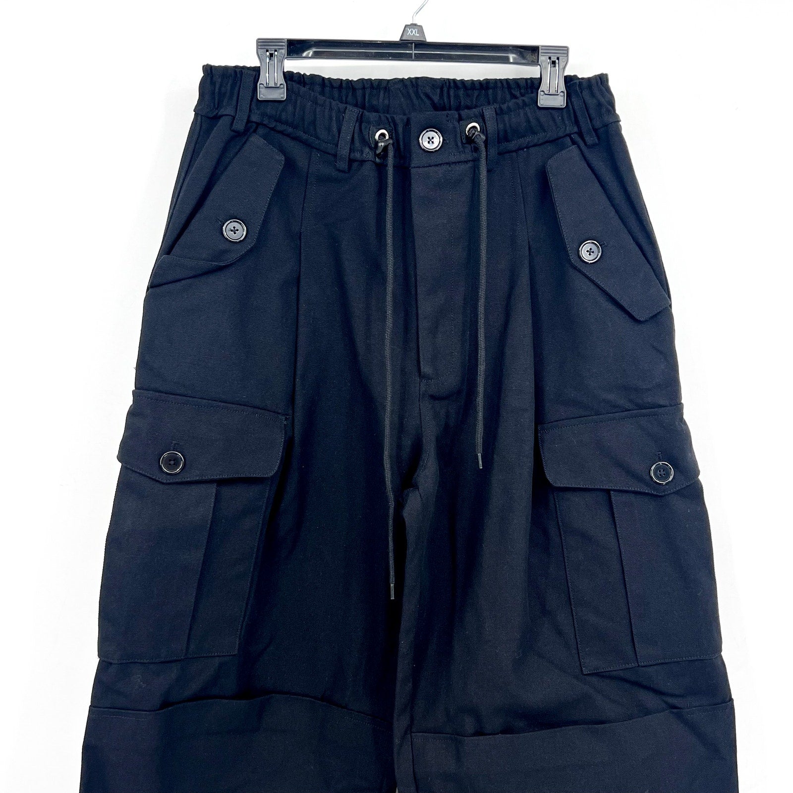 ADIDEM ASTERISKS Men's Balloon Cargo Pants Large-XXL Black Relaxed Fit NWOT