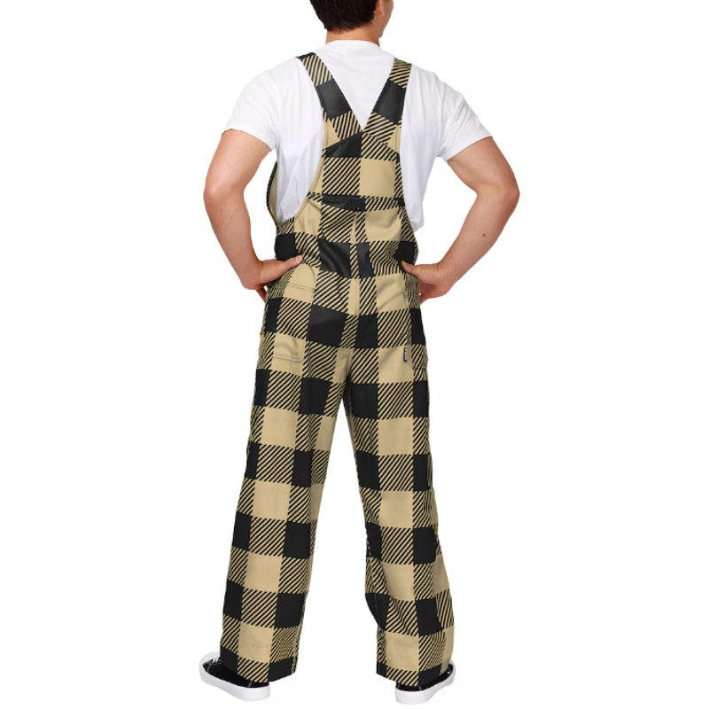 NFL TEAM APPAREL Mens New Orleans Saints Logo Overalls Large Gold Black Logo NWT