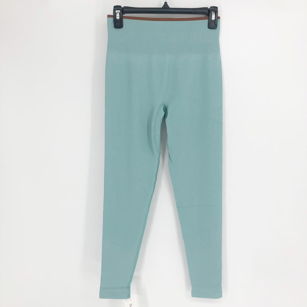 OUTDOOR VOICES Women's Seamless Rib 7/8 Leggings Medium Storm Blue NWT