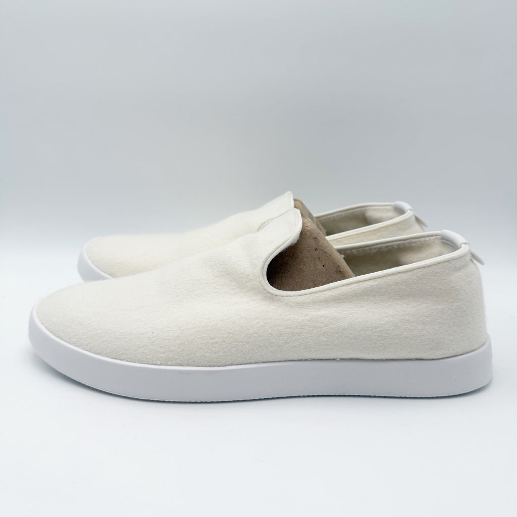 AllBirds Mens Wool Lounger Casual Sneakers Size 8 EU 40.5 White Slip On NIB
