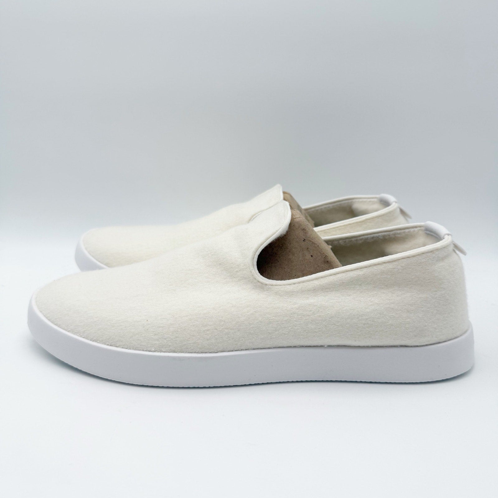 AllBirds Mens Wool Lounger Casual Sneakers Size 8 EU 40.5 White Slip On NIB