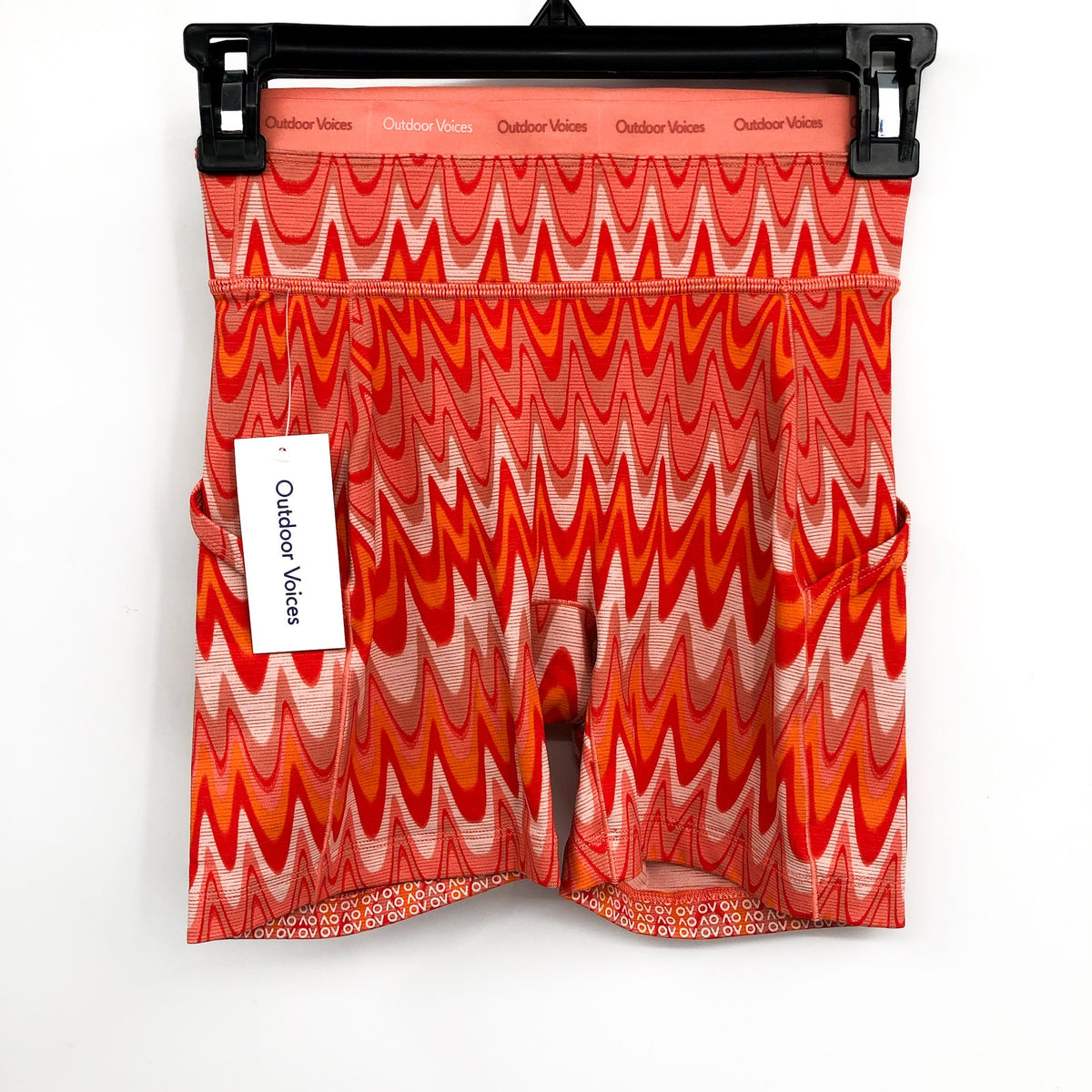OUTDOOR VOICES Women TechSweat 5" Thrive Shorts XXS Orange Grapefruit Helios NWT