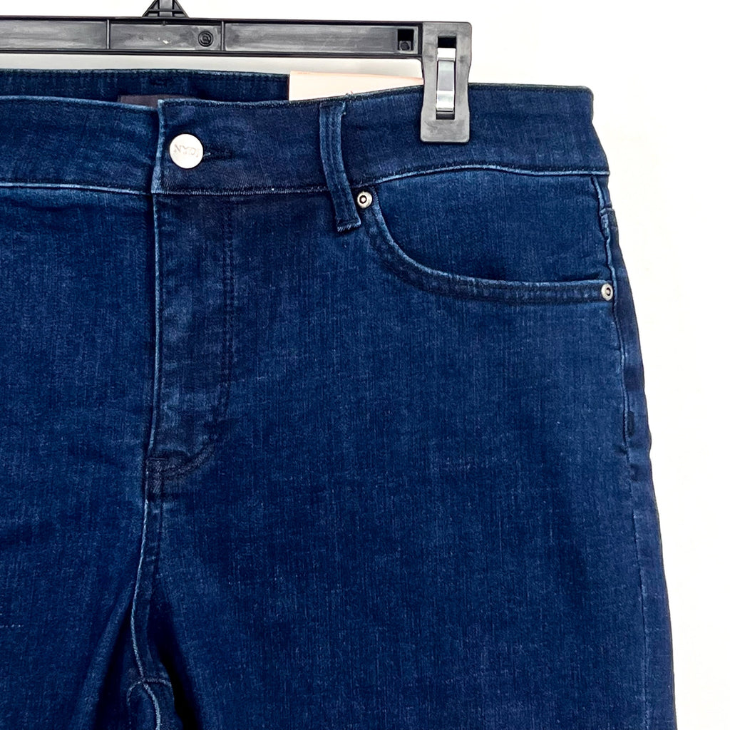 NYDJ Womens Ella Denim Shorts Size 18W PETITE Dark Blue Arise 8" Inseam NWT