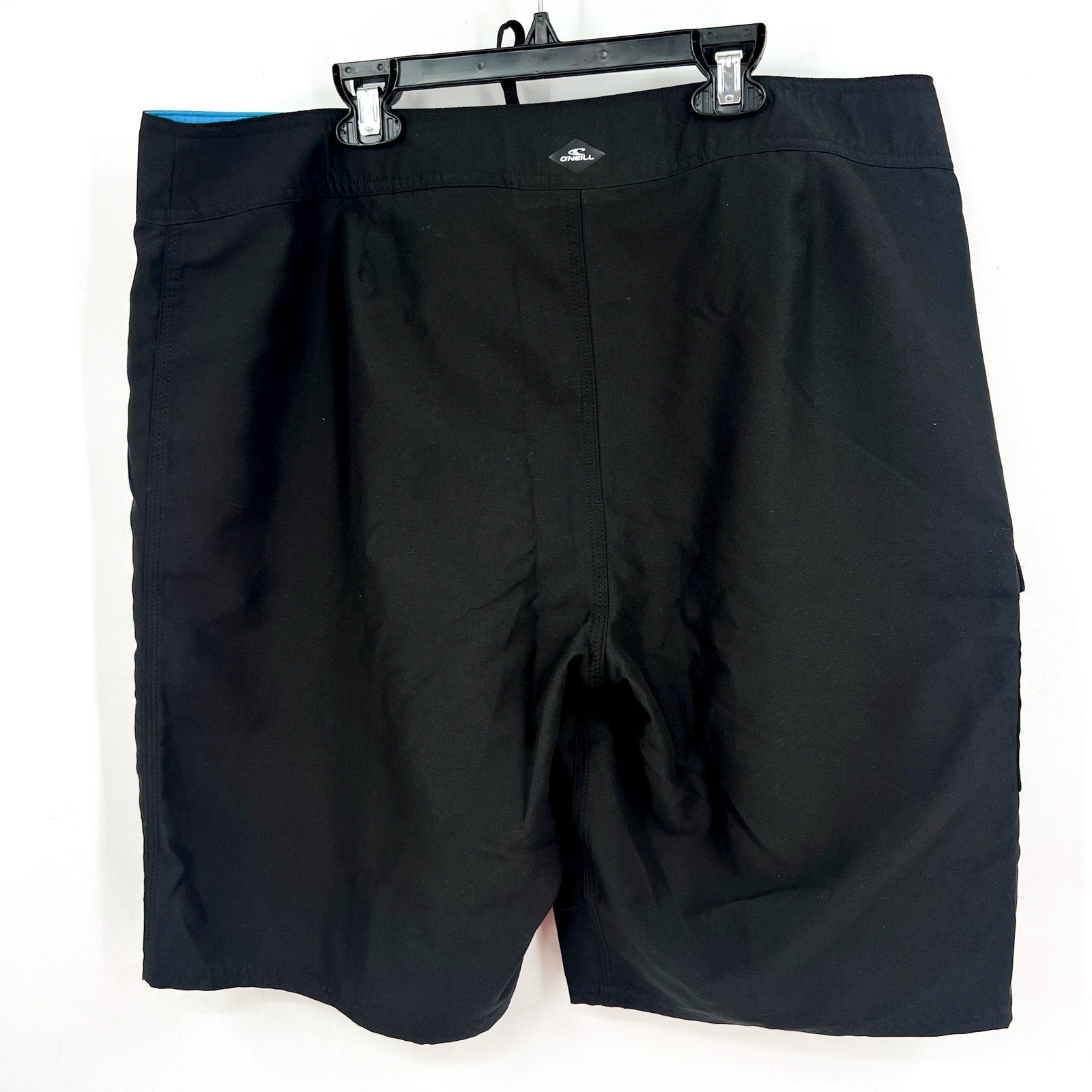 O'NEILL Mens Santa Cruz Solid 2.0 Boardshorts Size 36 Black Blue Drawstring NWOT