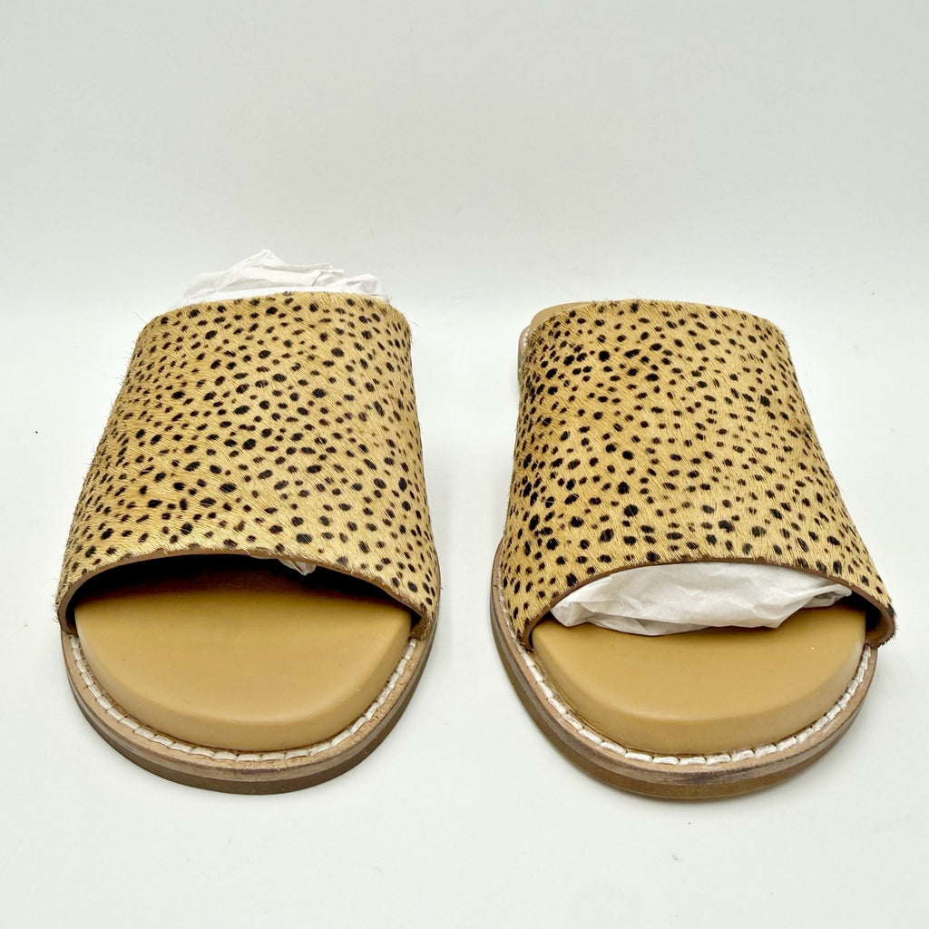Hush Puppies Womens Lexi Slide Sandals Size 7 EU 38 Brown Black Calf Hair NIB
