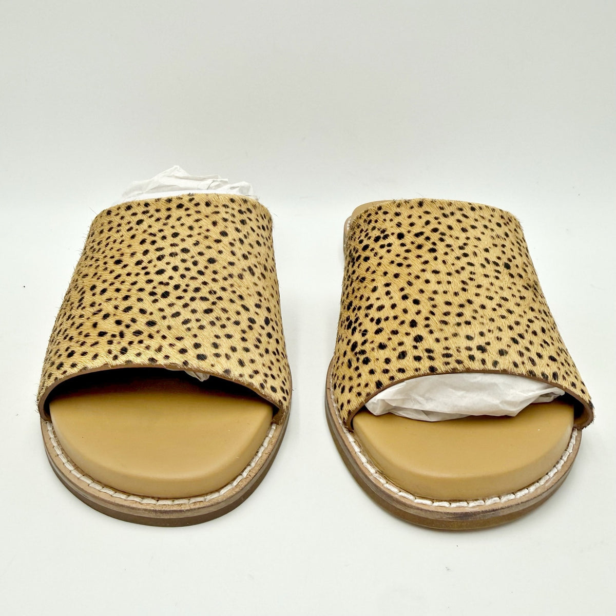 Hush Puppies Womens Lexi Slide Sandals Size 7 EU 38 Brown Black Calf Hair NIB