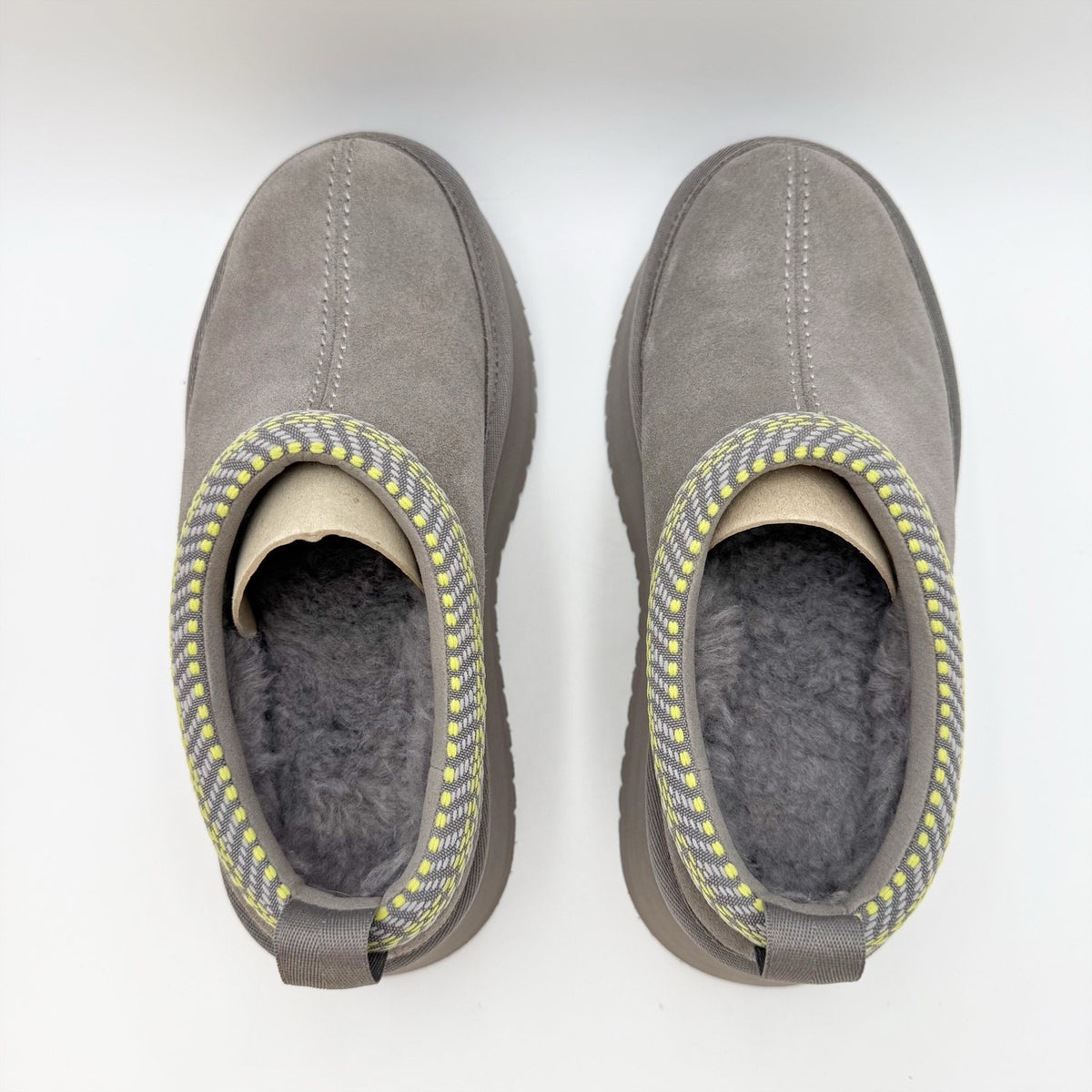 Koolaburra UGG Womens Burree Platform Slippers Size 6 Grey Cloud Suede NWOB