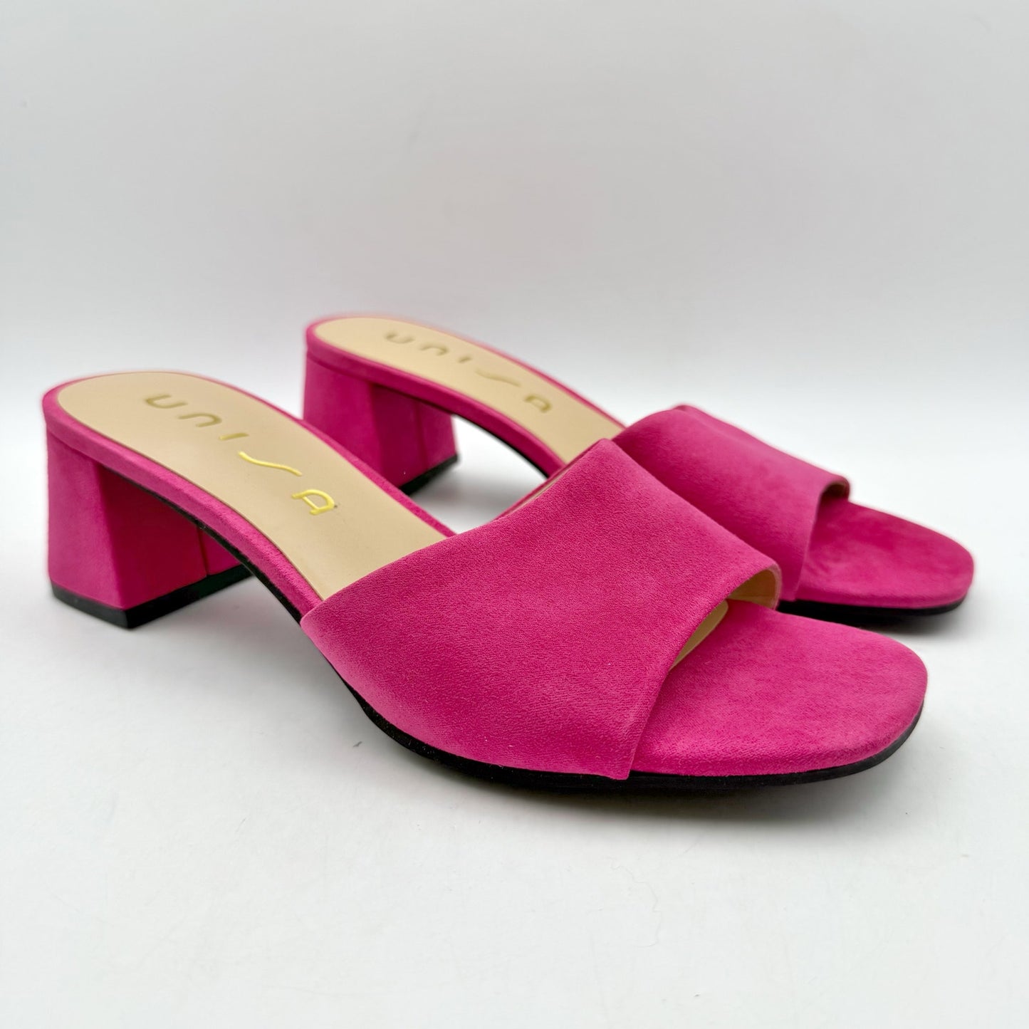 Unisa Womens Venley Heeled Sandal US 6 M EU 36.5 Pink Slip On NWOB