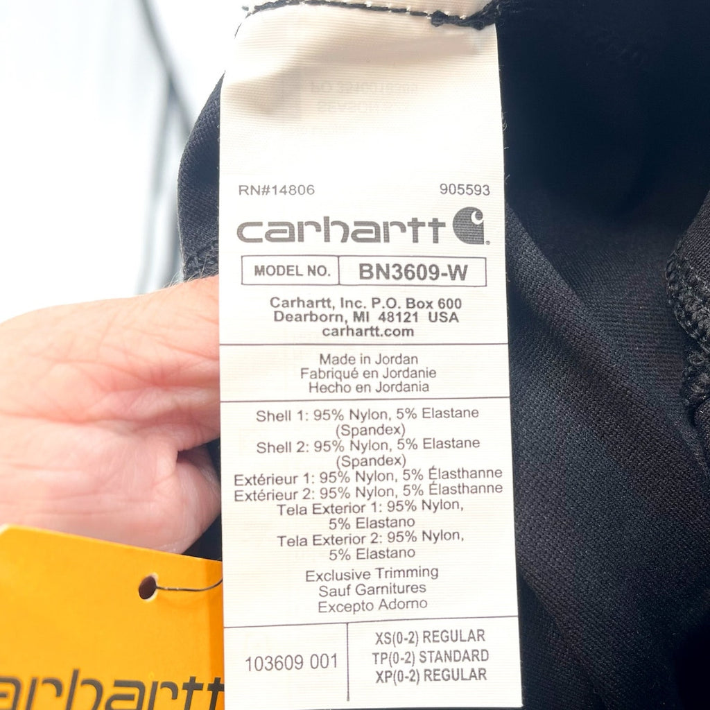 CARHARTT Women's Force Fitted Utility Leggings XS Black Lightweight NWT