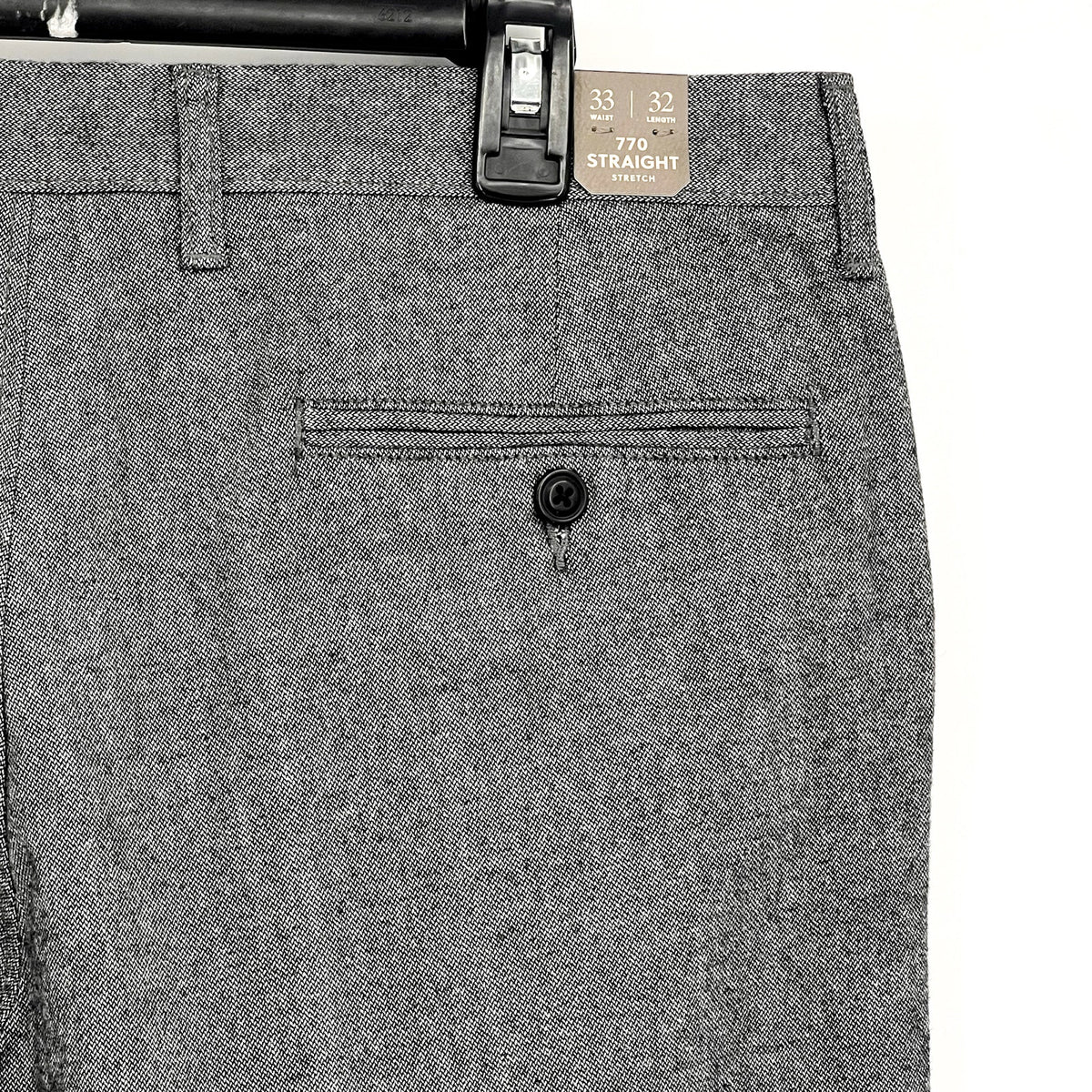 J.CREW Mens 770 Straight-Fit Tech Pants 33x32 Charcoal Gray Midweight BU844 NWT