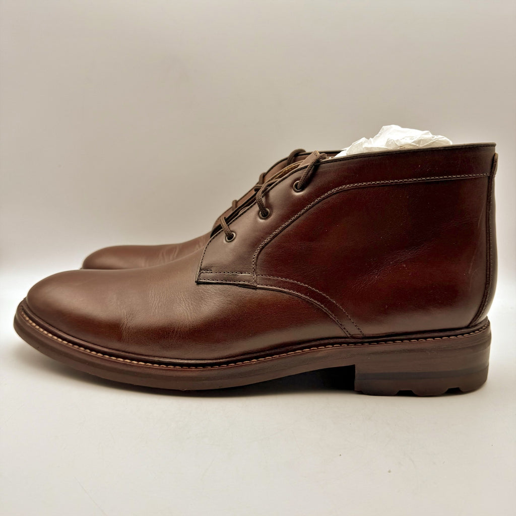 Johnston & Murphy Mens Welch Chukka Boots US Size 12 EU 46 Brown Leather NIB