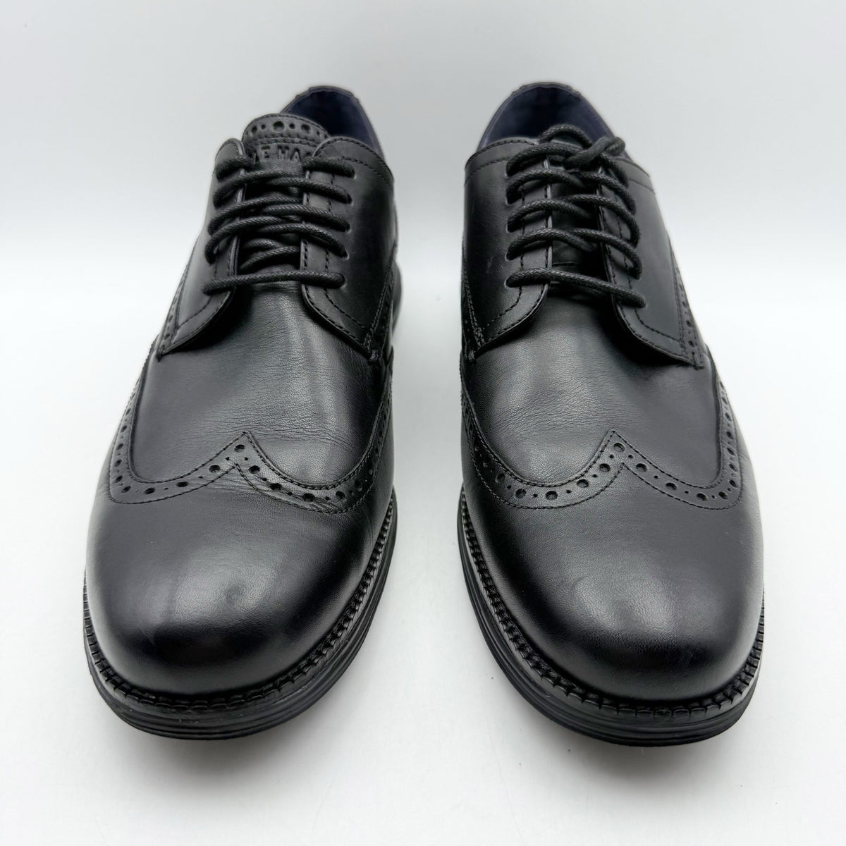 Cole Haan Mens Original Grand Wing Tip Oxford Shoes SIZE 11 M Black Leather NWOB