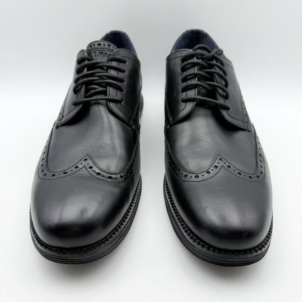 Cole Haan Mens Original Grand Wing Tip Oxford Shoes US 11 M Black Leather NWOB