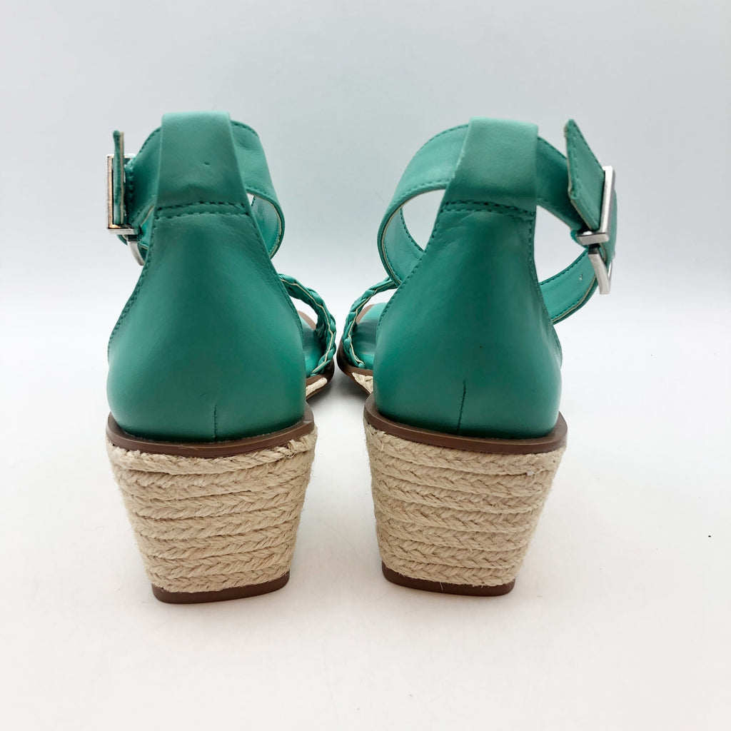 Vince Camuto Womens Bretandi Espadrille Wedge Sandals Size 7.5 Blue Green NIB