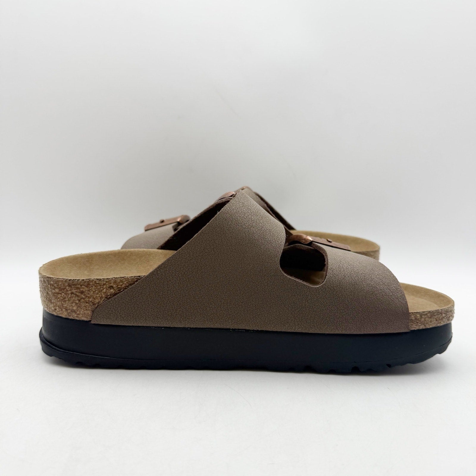 Birkenstock Papillio Women Arizona Platform Sandal EU 37 US 6 Brown Leather NWOB