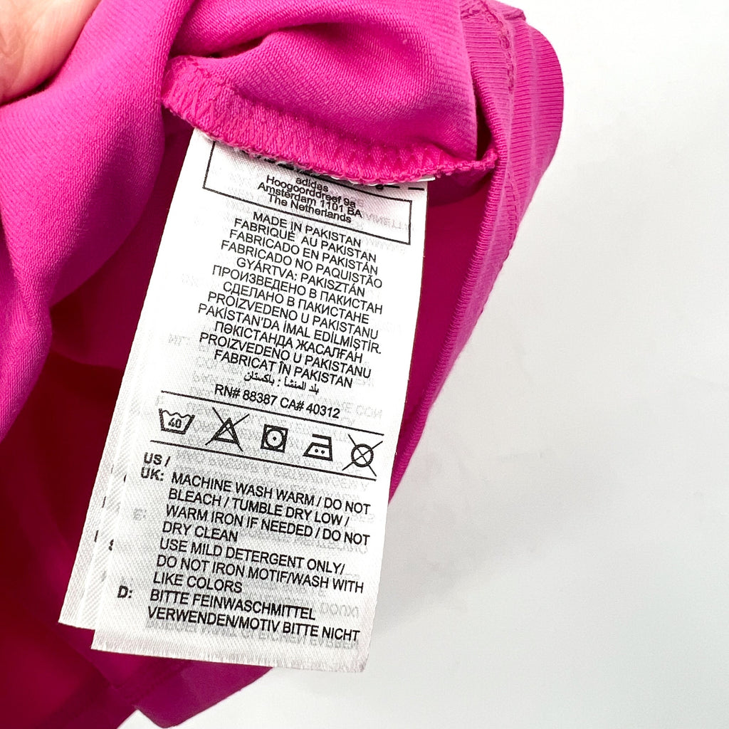 ADIDAS Essentials Small Logo Cotton Tank Top XS Pink Crop NWT