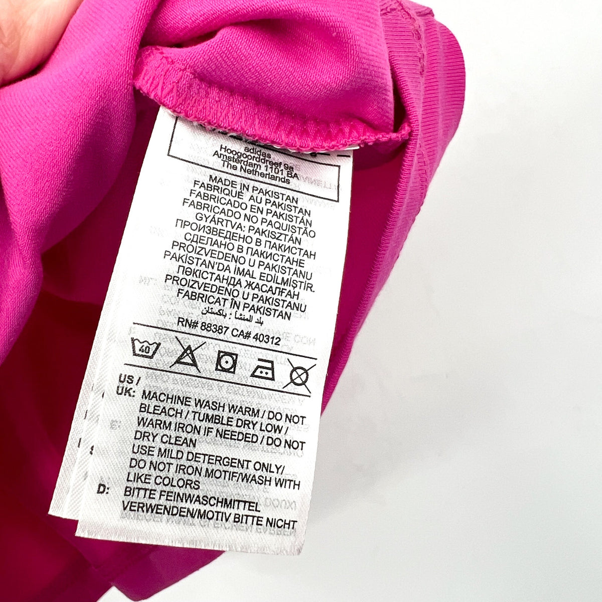 ADIDAS Essentials Small Logo Cotton Tank Top XS Pink Crop NWT