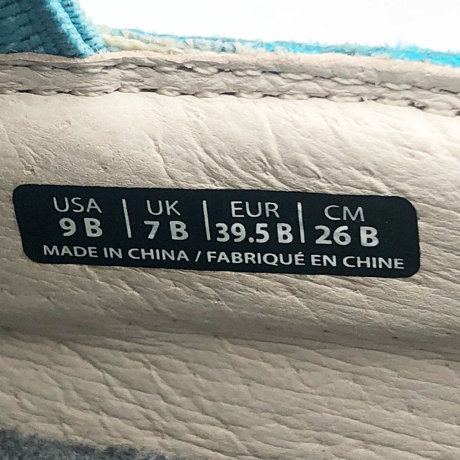 Spenco Womens Saylor Slip On Sneakers Size 9 Aqua Sea Blue Leather NIB
