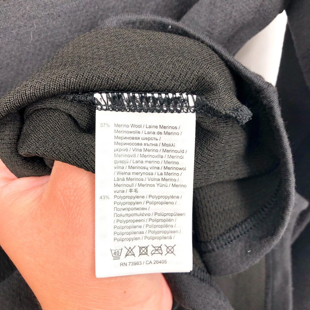HELLY HANSEN Men's Lifa Merino Midweight Hoodie Small Black Long Sleeve NWT