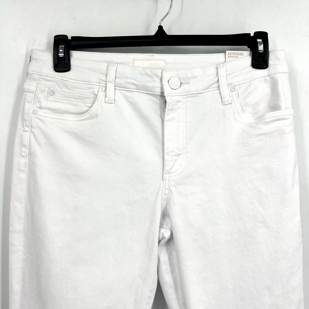 KUT FROM THE KLOTH Womens Catherine Boyfriend Jeans Size 10 Optic White NWT