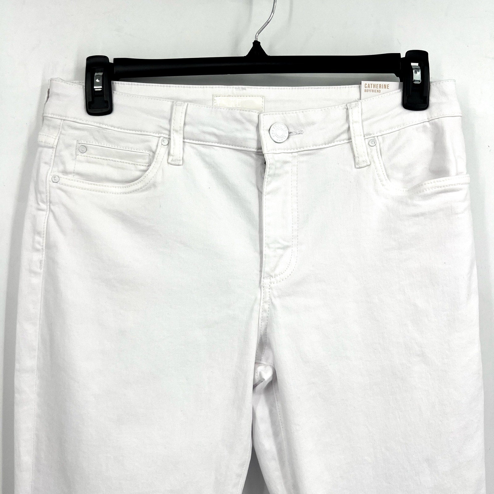 KUT FROM THE KLOTH Womens Catherine Boyfriend Jeans Size 10 Optic White NWT