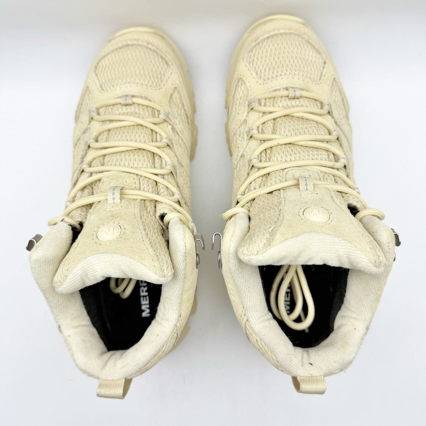 Merrell Womens Moab 3 Mid Hiking Boots US 7.5 M EU 38 Tan Yellow Waterproof NWOB