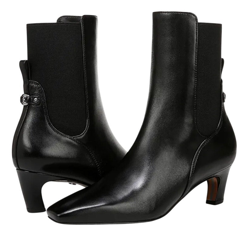 Sam Edelman Womens Margo Mid Calf Bootie Size 8 M EU 38.5 Black Leather NIB