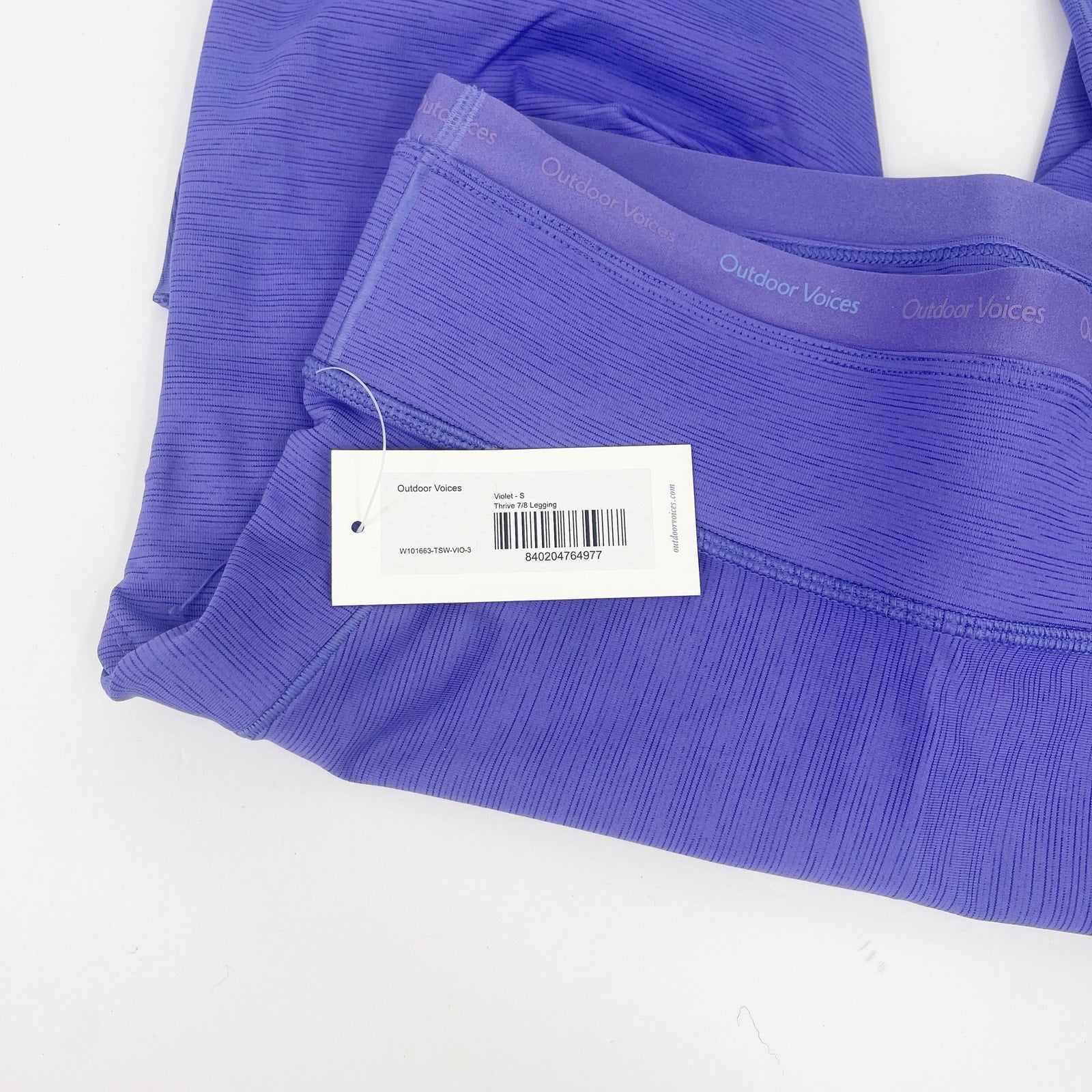 OUTDOOR VOICES TechSweat Thrive 7/8 Leggings Small Violet Purple High Waist NWT