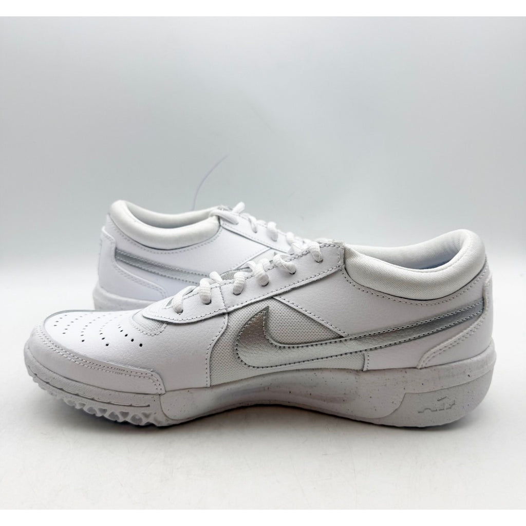 NIKE Womens Zoom Court Lite 3 Athletic Shoes US 8.5 White Silver DH1042 NIB