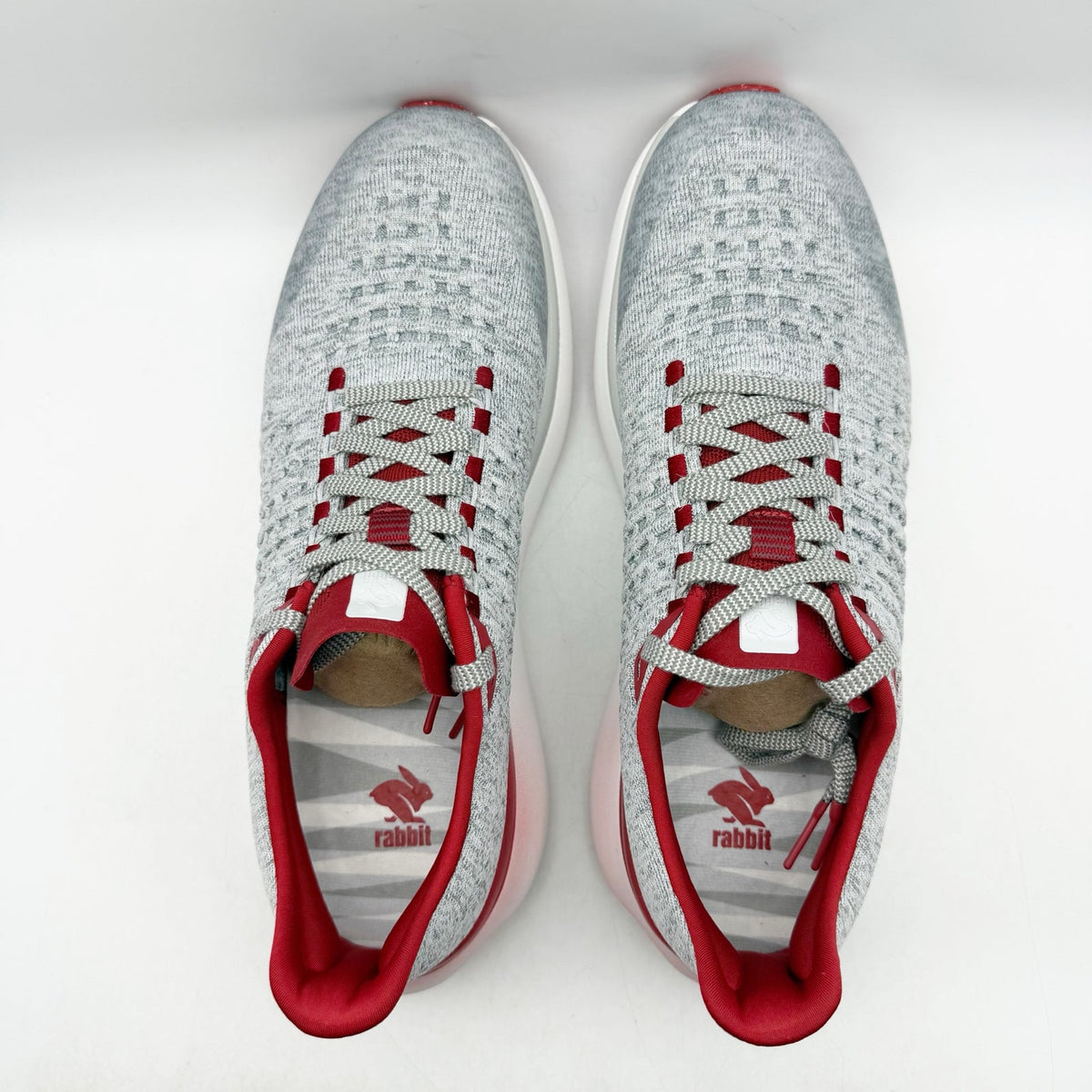 Rabbit Mens Dream Chaser Running Shoes Size 11 Gray Red Athletic Sneakers NIB