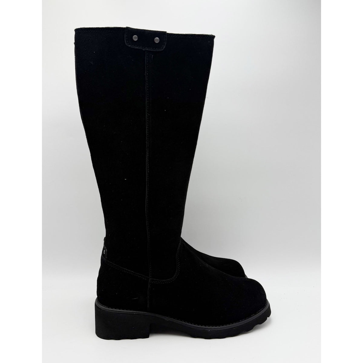 Bearpaw Womens Audrina Knee High Boots Size 6 Black Suede Water Repellent NIB