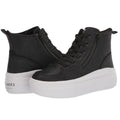 SKECHERS Girl's Hyperlift Hightop Sneakers Size 5 EU 37 Black Metallic NWOB