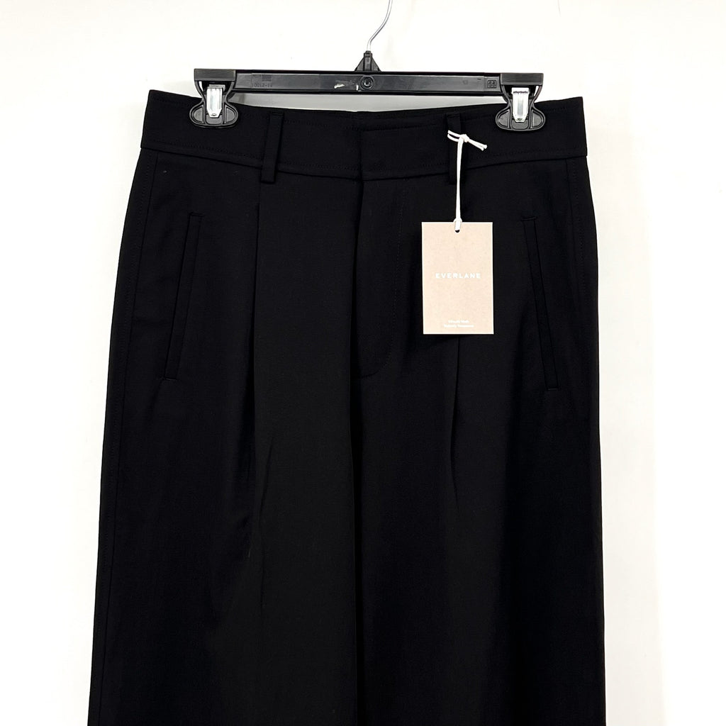 Everlane Womens The Way-High Drape Pants Size 4 Black 31" Inseam Pleated NWT