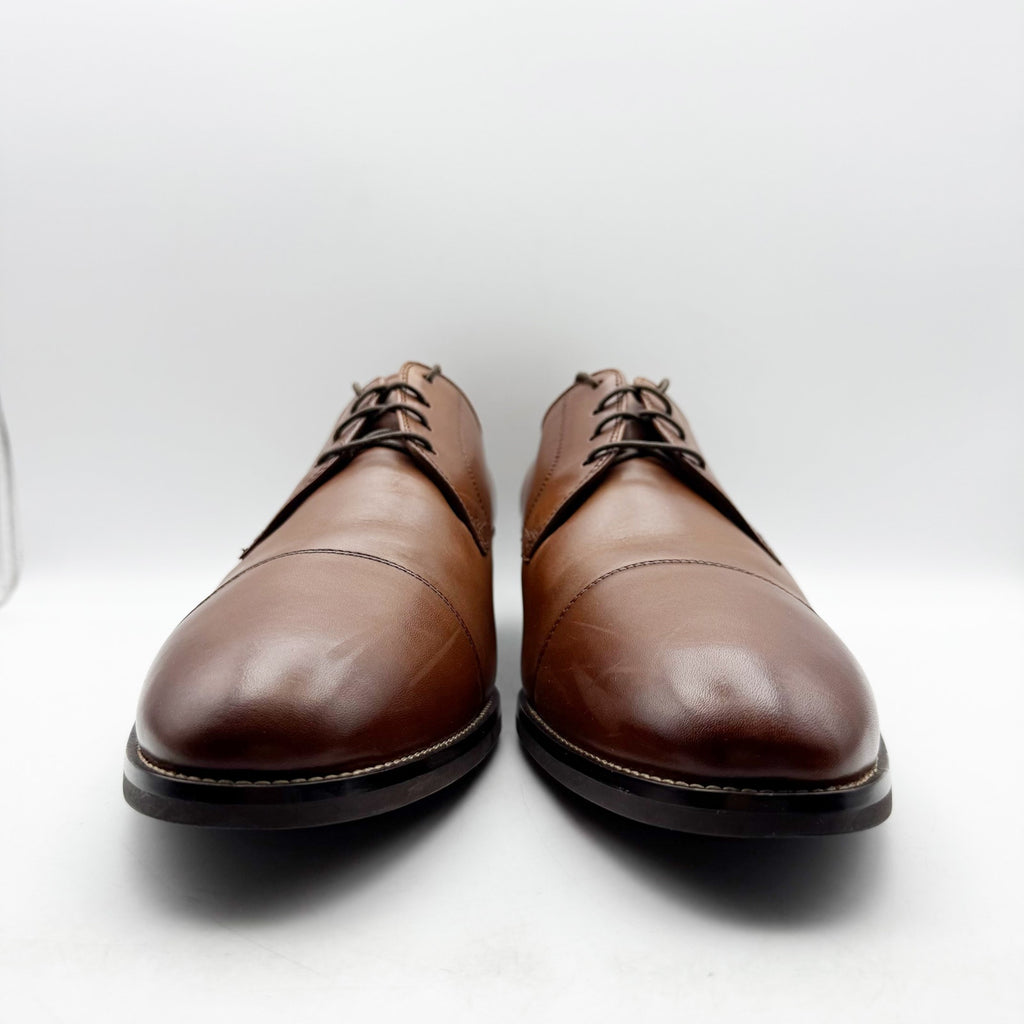 Cole Haan Mens Lenox Hill Cap Oxford Shoes US 15 M Brown Leather Split Toe NIB